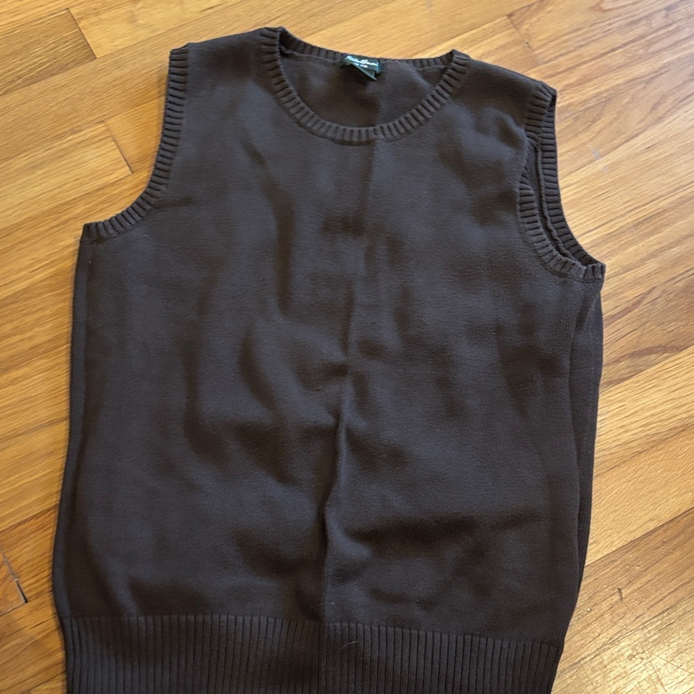 Eddie Bauer Dark Brown Knit sweater  Vest